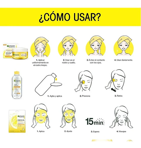 Agua Micelar Express Aclara GARNIER Skin Active 100ml