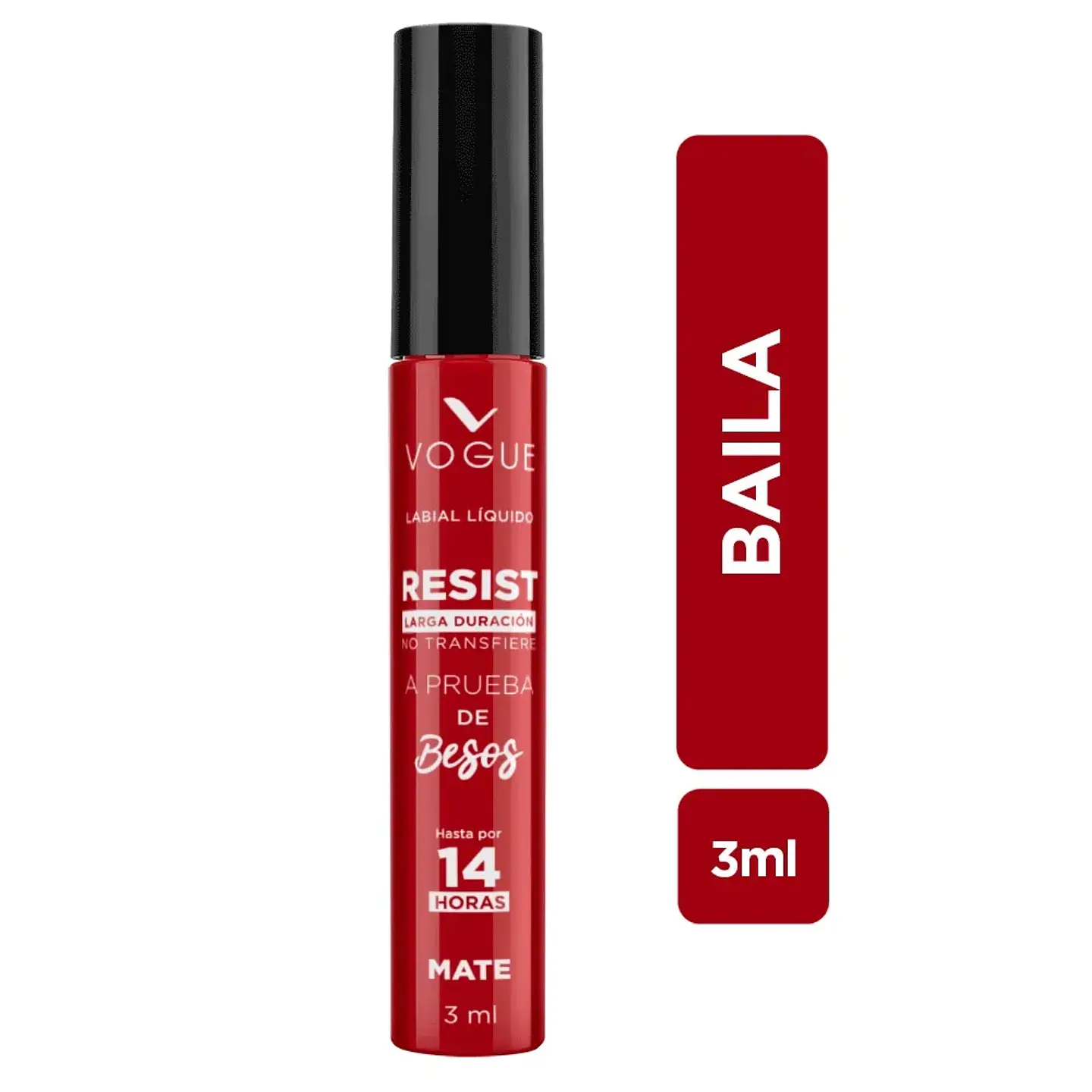 Labial Líquido a Prueba de Besos VOGUE Resist 3ml 24