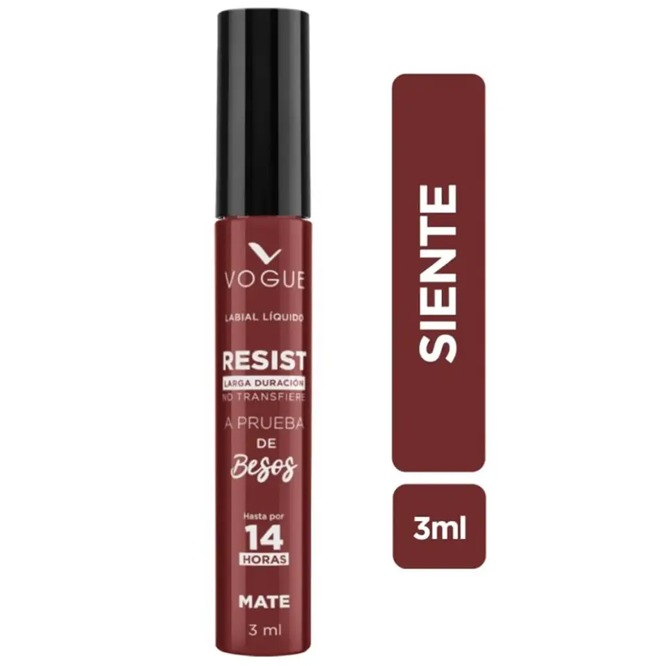 Labial Líquido a Prueba de Besos VOGUE Resist 3ml 25