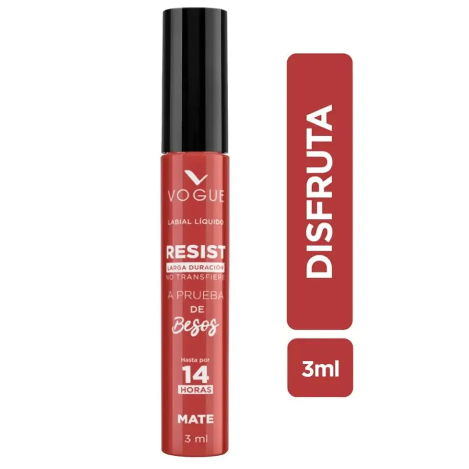 Labial Líquido a Prueba de Besos VOGUE Resist 3ml 26