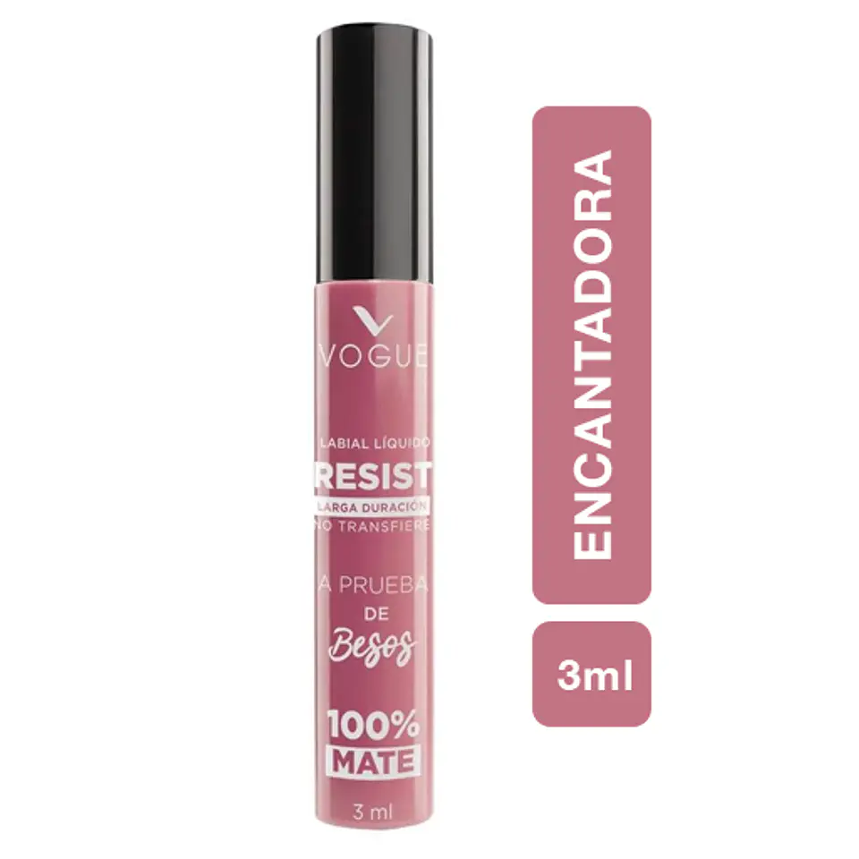 Labial Líquido a Prueba de Besos VOGUE Resist 3ml 9