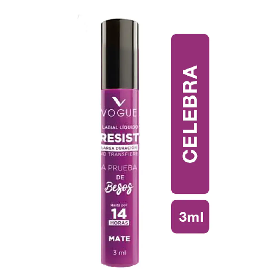 Labial Líquido a Prueba de Besos VOGUE Resist 3ml 27