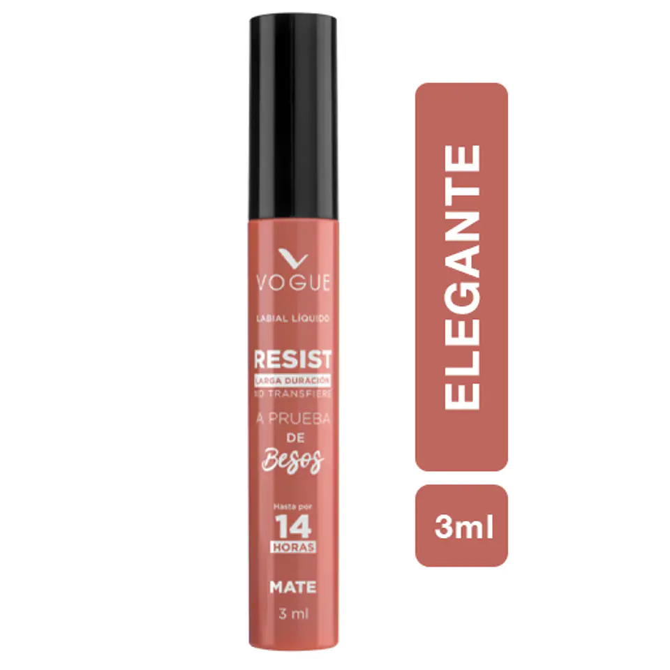 Labial Líquido a Prueba de Besos VOGUE Resist 3ml 15