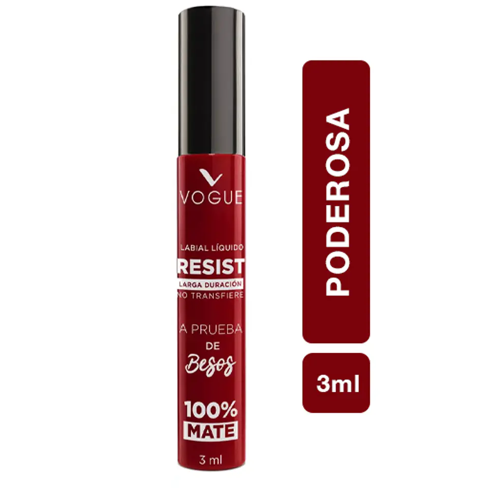 Labial Líquido a Prueba de Besos VOGUE Resist 3ml 10