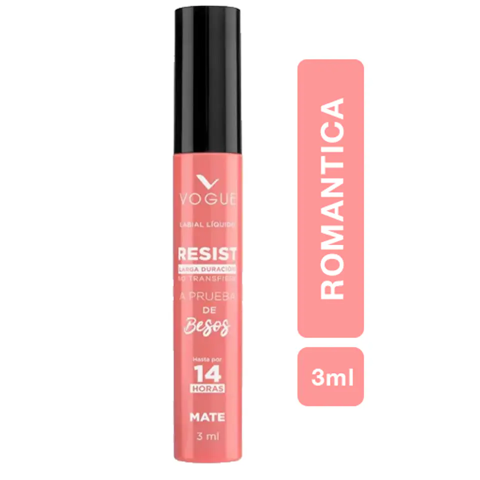 Labial Líquido a Prueba de Besos VOGUE Resist 3ml 17