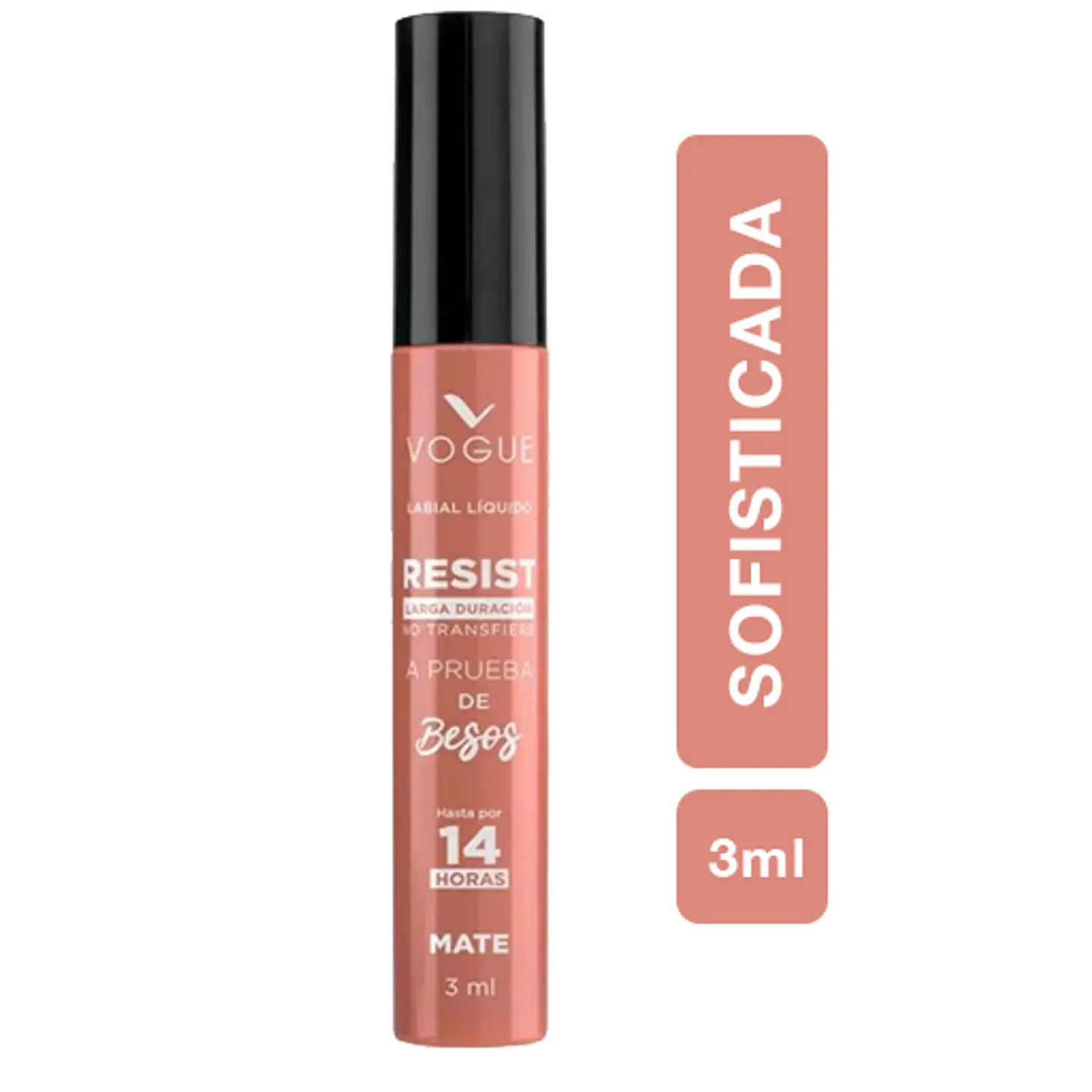 Labial Líquido a Prueba de Besos VOGUE Resist 3ml 18