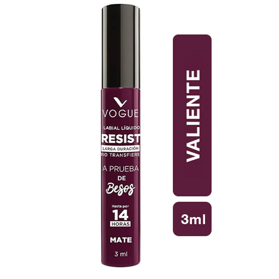 Labial Líquido a Prueba de Besos VOGUE Resist 3ml 21