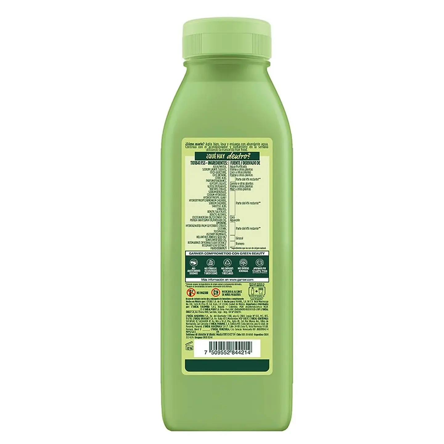 Shampoo Hair Food Aguacate Nutrición GARNIER Fructis 300ml 2