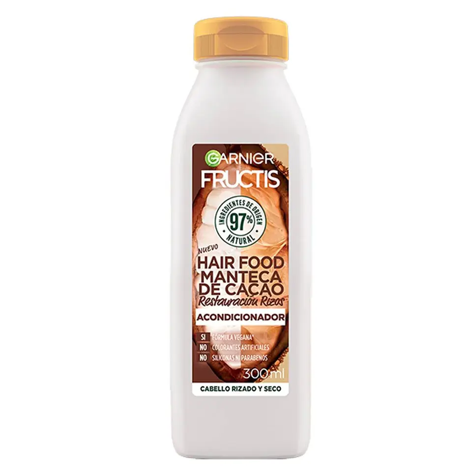 Acondicionador Hair Food Manteca de Cacao Reparación Rizos GARNIER Fructis 300ml 1