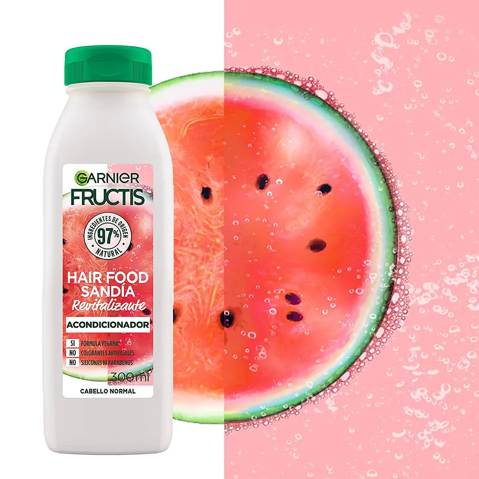Acondicionador Hair Food Sandía Revitalizante GARNIER Fructis 300ml 4