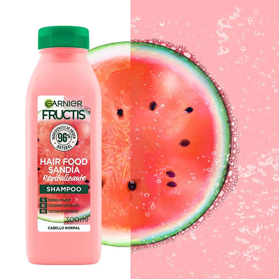 Shampoo Hair Food Sandía Revitalizante GARNIER Fructis 300ml 4