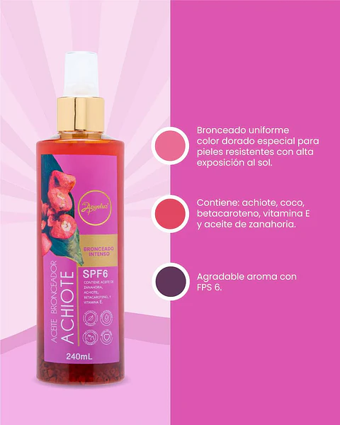 Aceite Bronceador de Achiote ANYELUZ 240ml