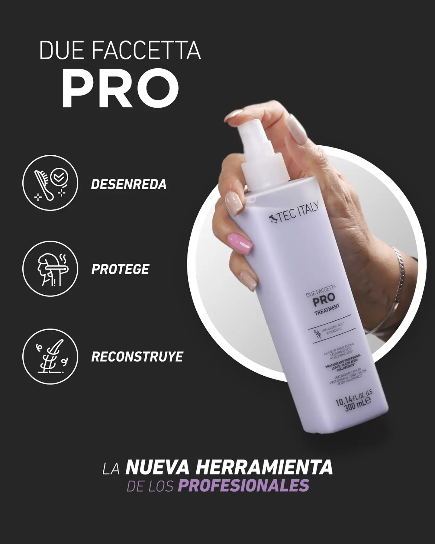 Bifásico Due Faccetta Pro TEC ITALY Professional 300ml 4