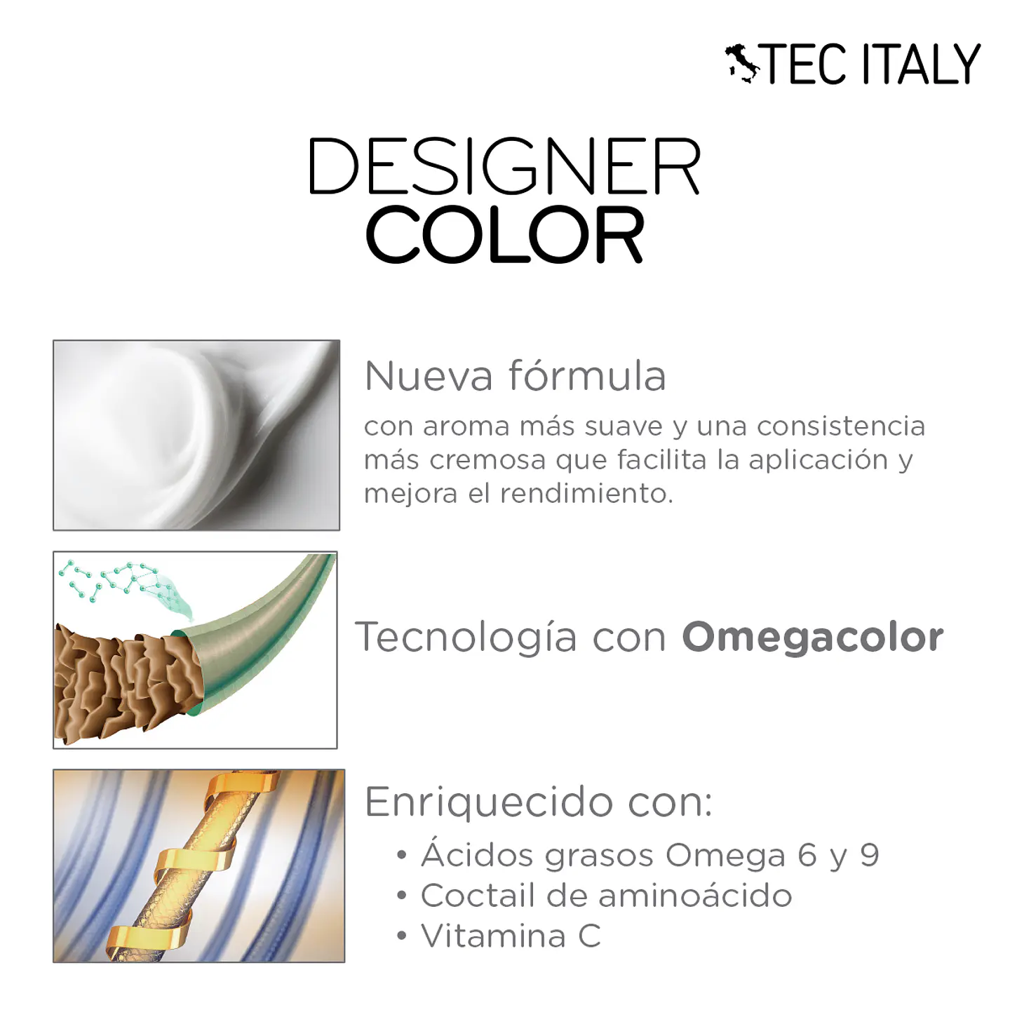 Tinte Permanente Designer Color TEC ITALY 90ml 3
