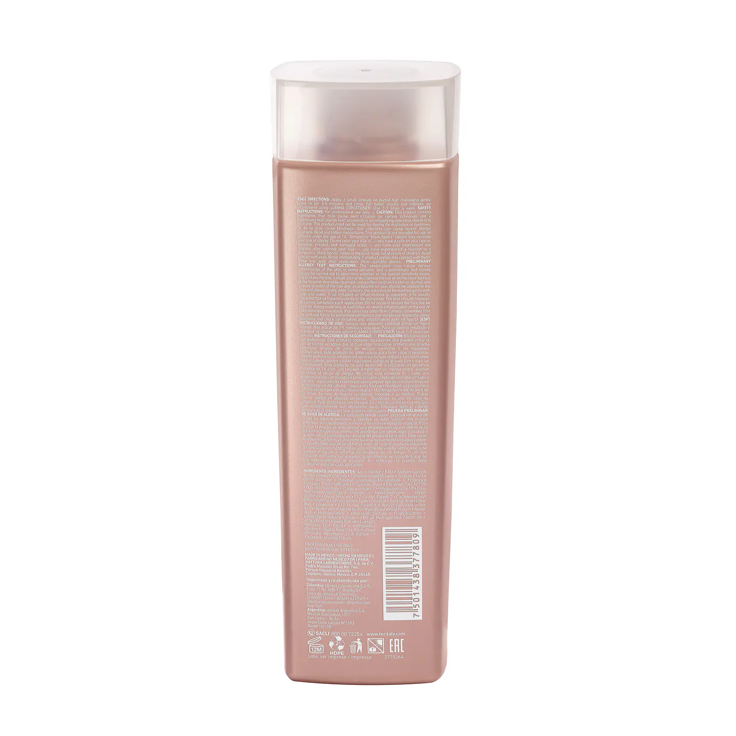 Shampoo Matizador Lumina TEC ITALY Color Care 300ml 2