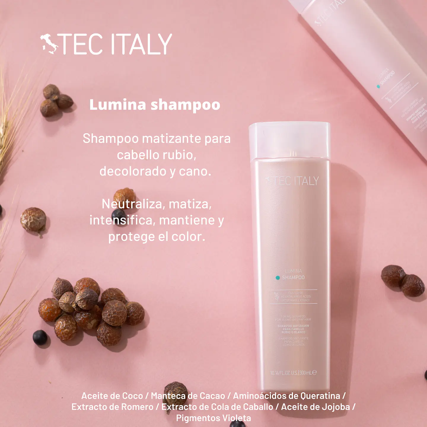Shampoo Matizador Lumina TEC ITALY Color Care 300ml 3