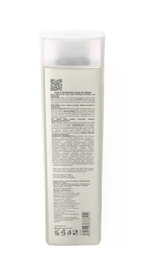Curls Leave In Cream TEC ITALY Curls 300ml