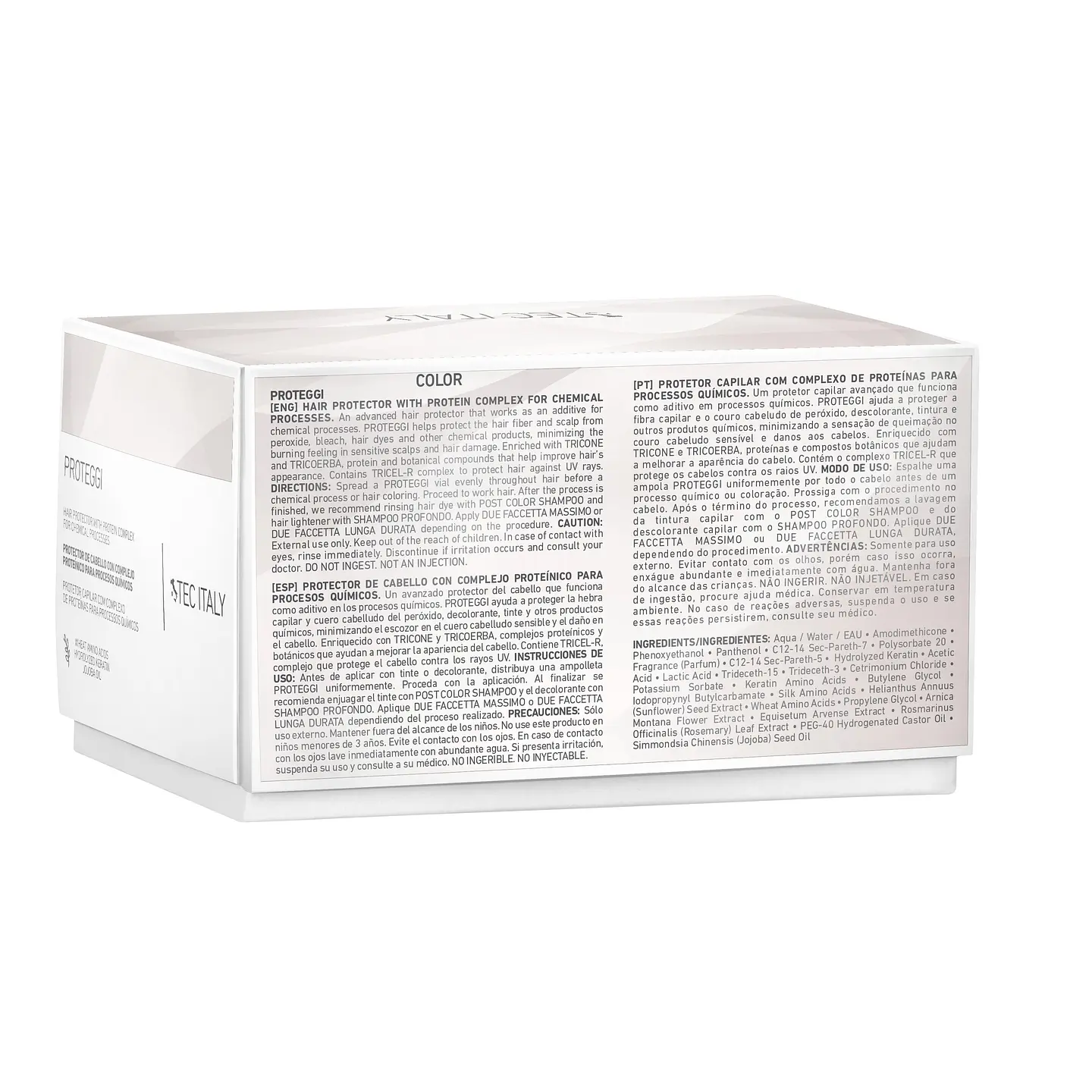 Caja de 10 Ampolletas Protección Color Proteggi TEC ITALY Professional 10ml 2