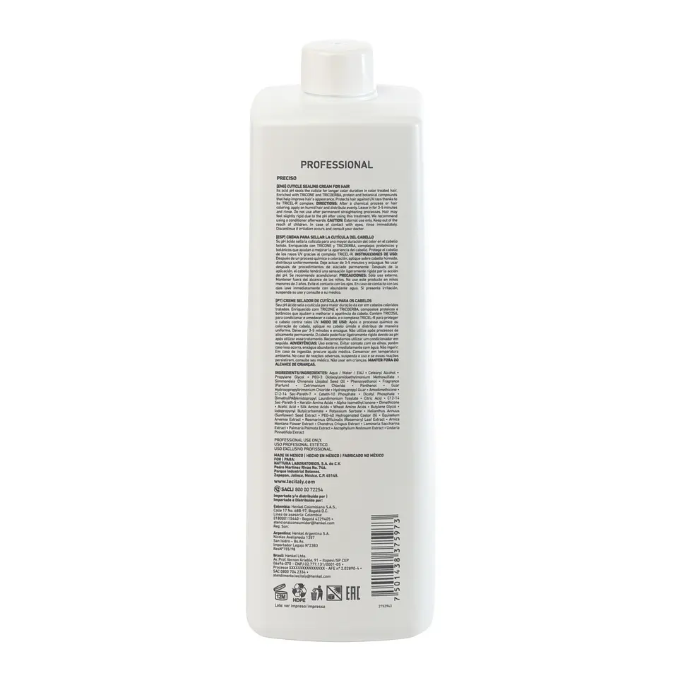 Preciso Crema Selladora de Cutícula TEC ITALY Professional 1L 2