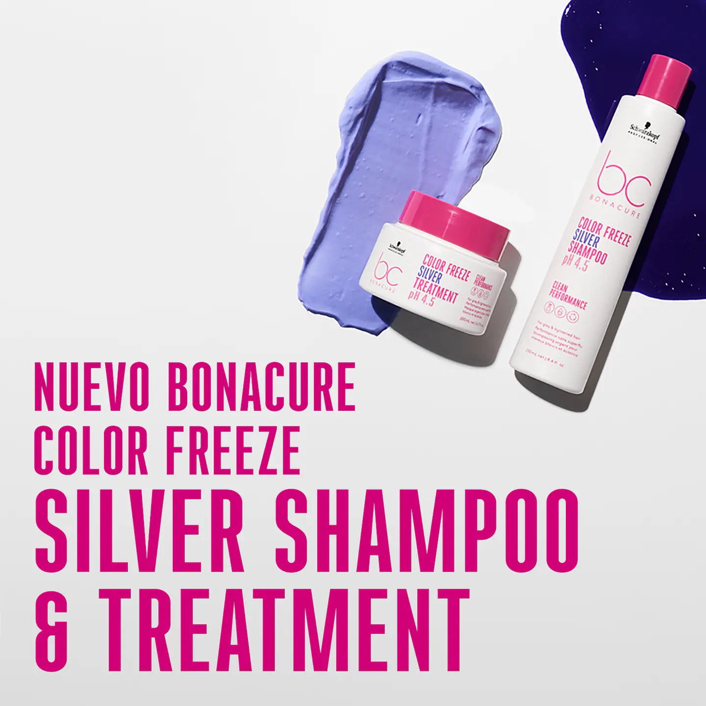 Tratamiento Matizante con Queratina Vegana y pH 4.5 Color Freeze Silver BONACURE 200ml 7
