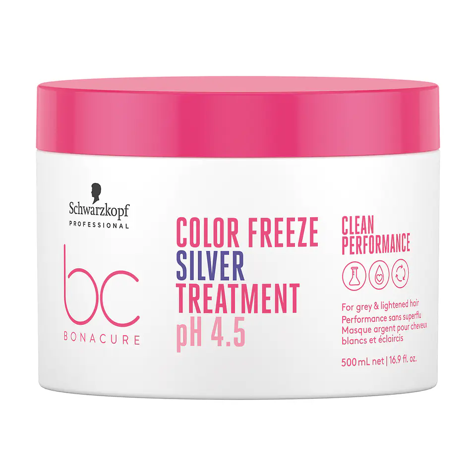 Tratamiento Matizante con Queratina Vegana y pH 4.5 Color Freeze Silver BONACURE 500ml 1