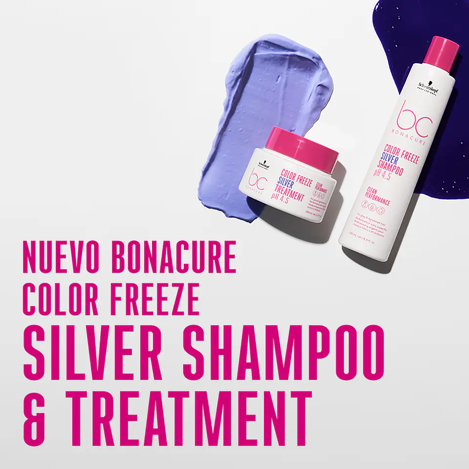 Tratamiento Matizante con Queratina Vegana y pH 4.5 Color Freeze Silver BONACURE 500ml 7