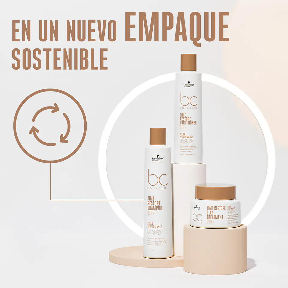 Acondicionador con Queratina Vegana y Glicerol Q10+ Time Restore BONACURE 1000ml 4
