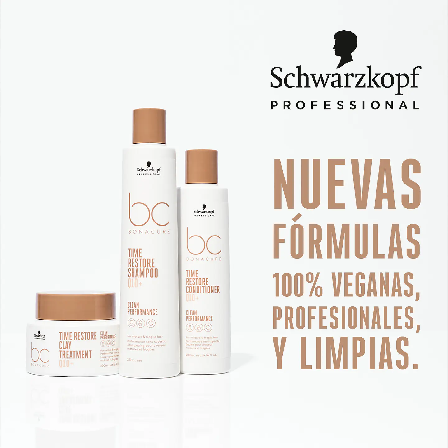Acondicionador con Queratina Vegana y Glicerol Q10+ Time Restore BONACURE 1000ml 5
