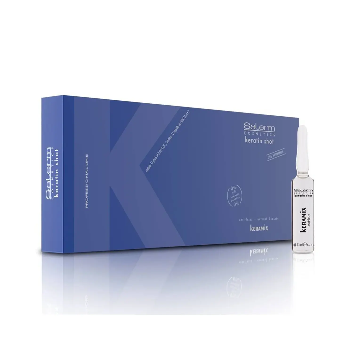 Caja de 12 Ampolletas Anti-Frizz Keramix SALERM 13ml 1
