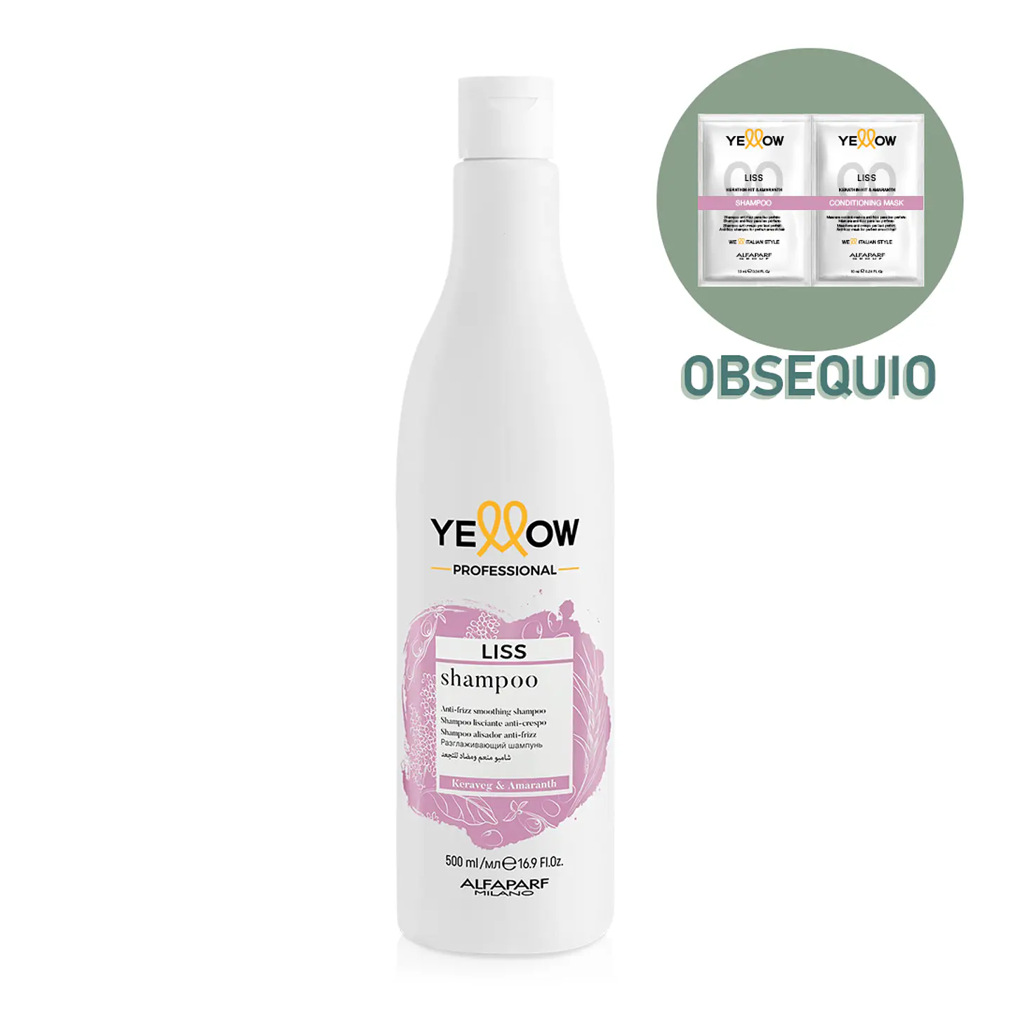 Shampoo Anti Frizz Liso Perfecto YELLOW Liss 500ml 1