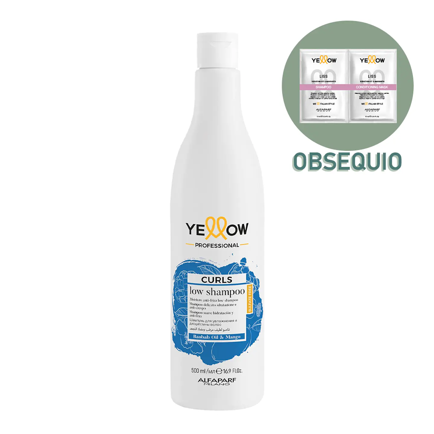 Shampoo Rizos Anti-Frizz YELLOW Curls 500ml 1