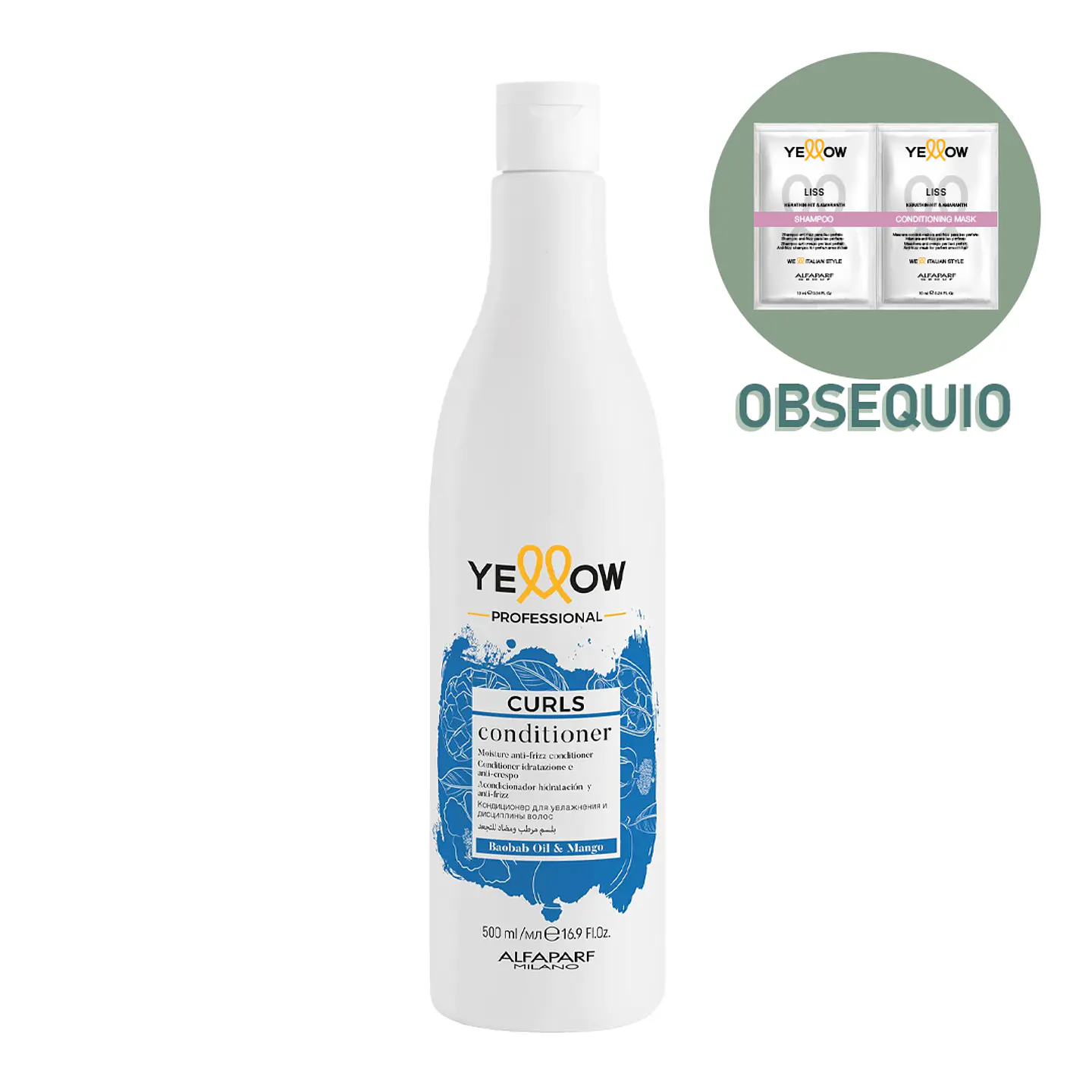 Acondicionador Rizos Anti-Frizz YELLOW Curls 500ml 1