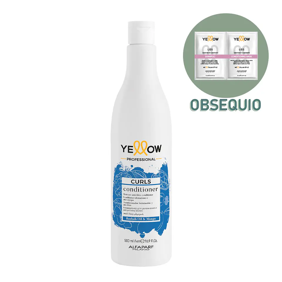 Acondicionador Rizos Anti-Frizz YELLOW Curls 500ml 1