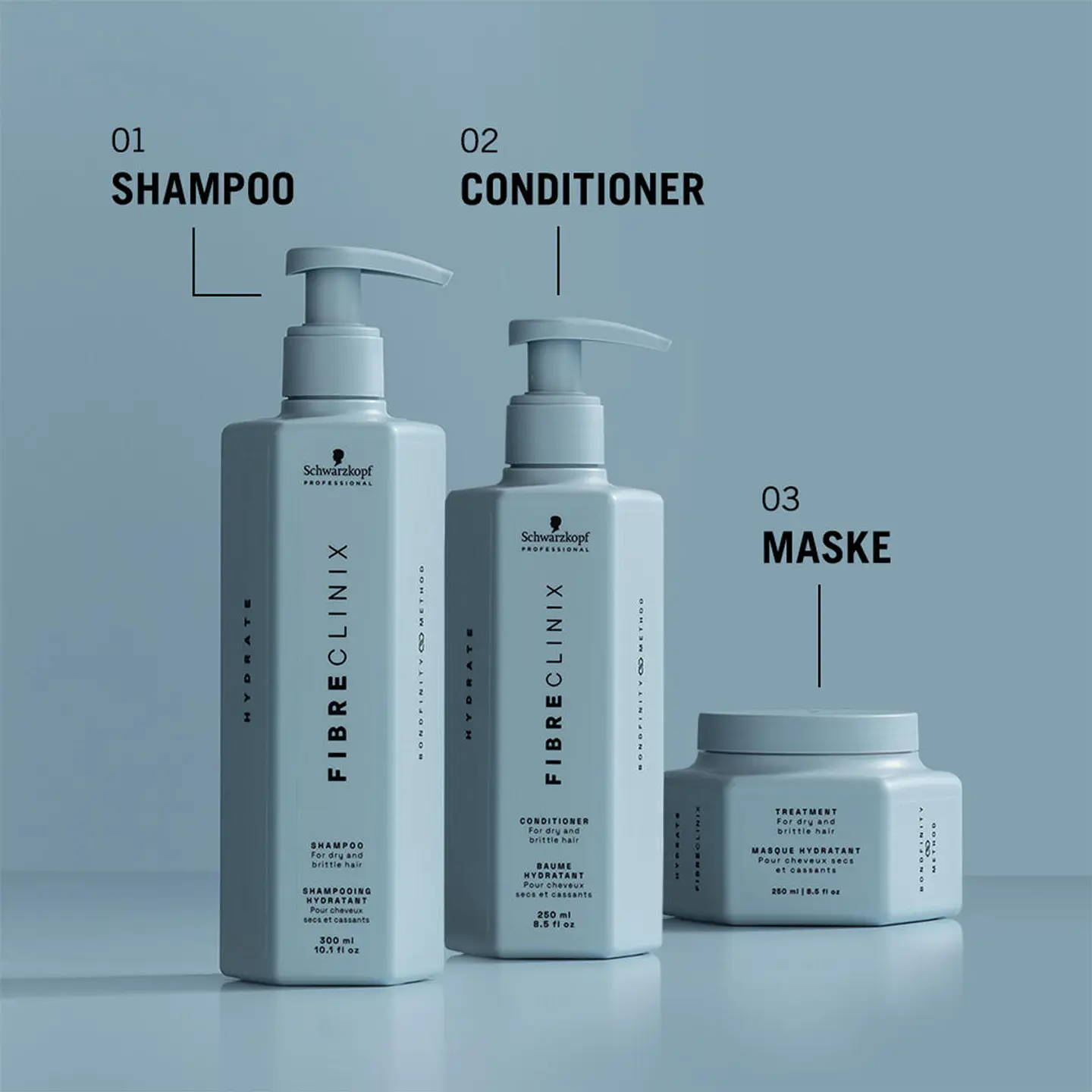 Tratamiento Hidratante FIBRE CLINIX Hydrate 250ml 3