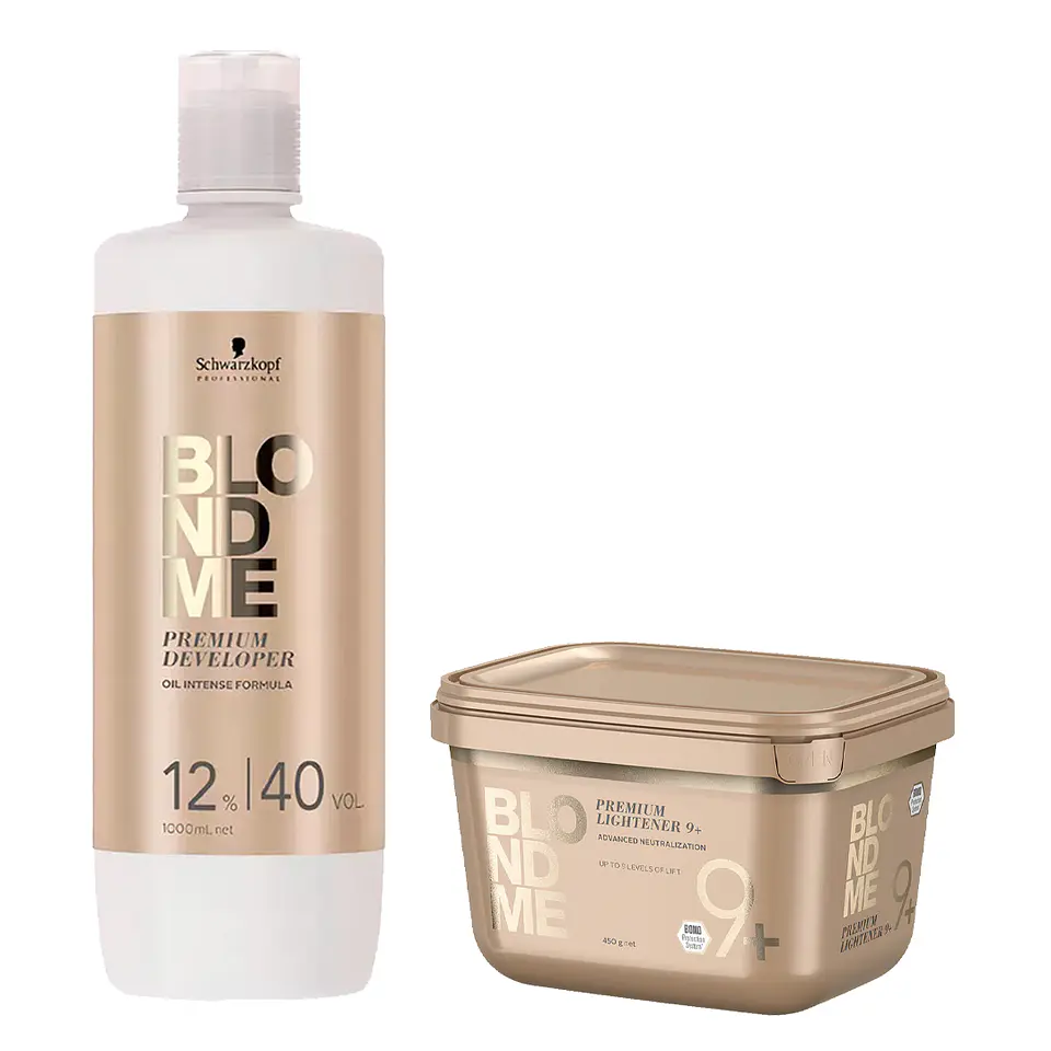 Combo Decolorante + Activador Premium 9+ BLONDME 4