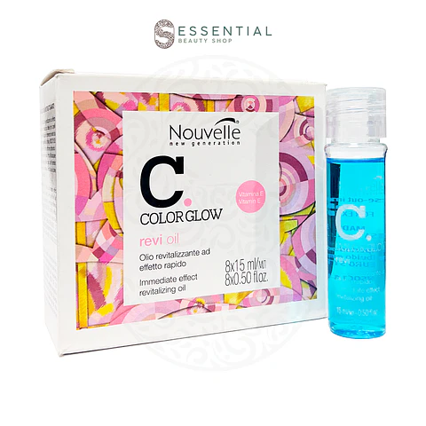 Caja de 8 Ampolletas Revitalizantes Revi Oil NOUVELLE Color Glow 14ml