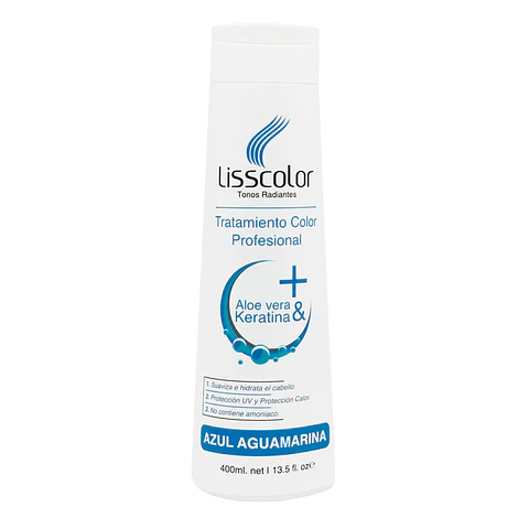 Tratamiento Color Profesional Lisscolor Azul Aguamarina 400ml