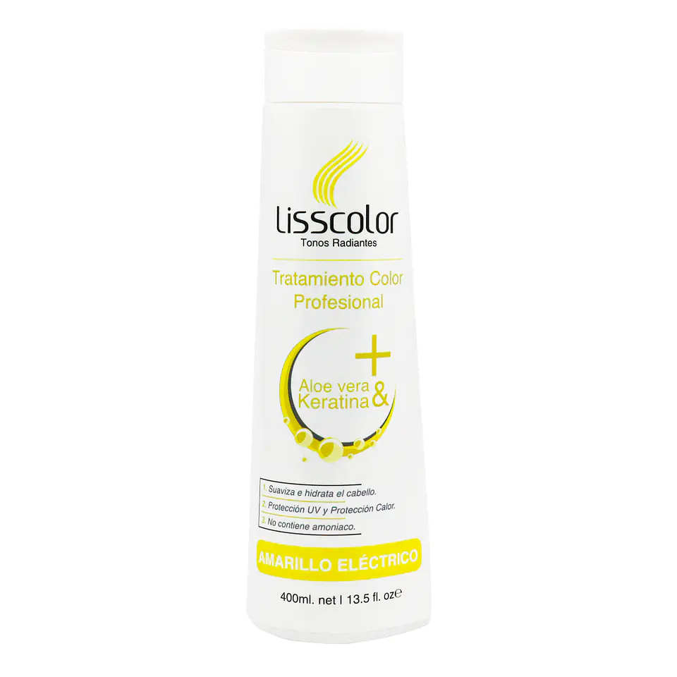 Tratamiento Color Profesional Lisscolor Amarillo Eléctrico 400ml 1