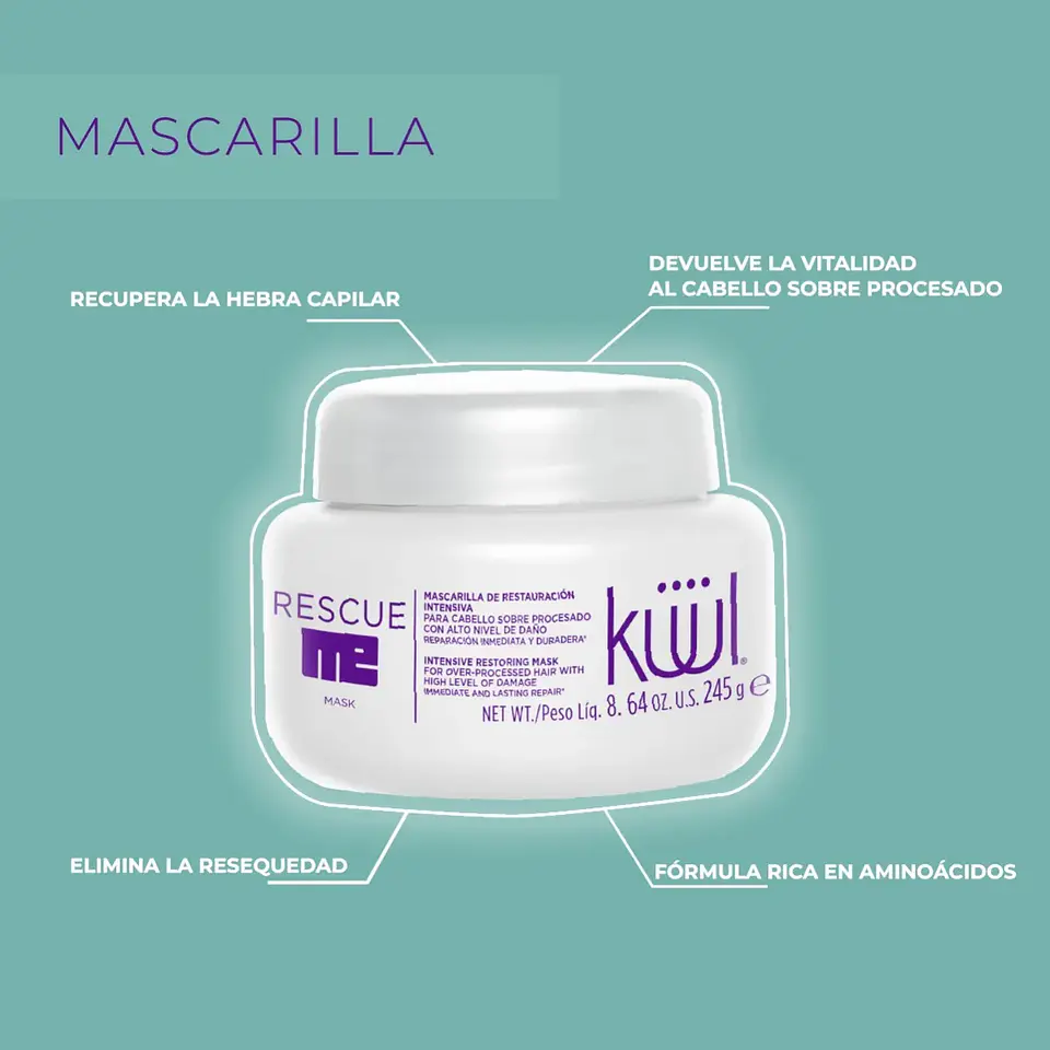 Mascarilla de Restauración Intensiva KÜÜL Rescue Me 245g 2