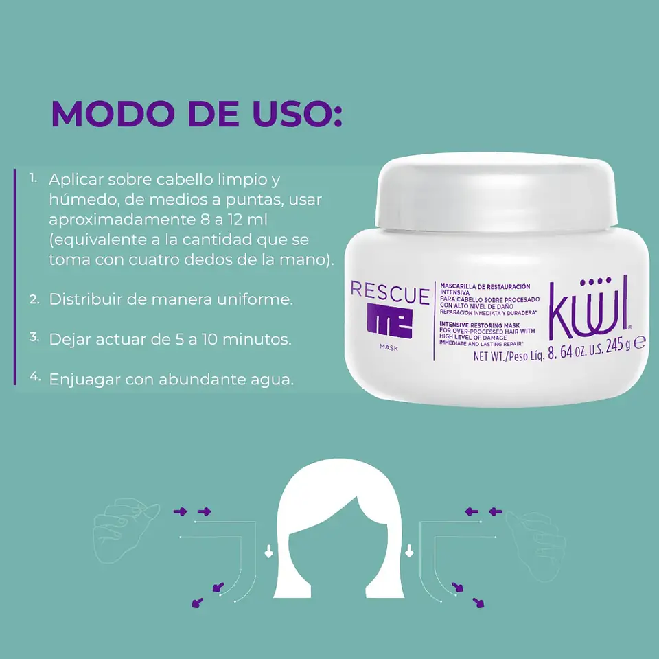 Mascarilla de Restauración Intensiva KÜÜL Rescue Me 245g 3