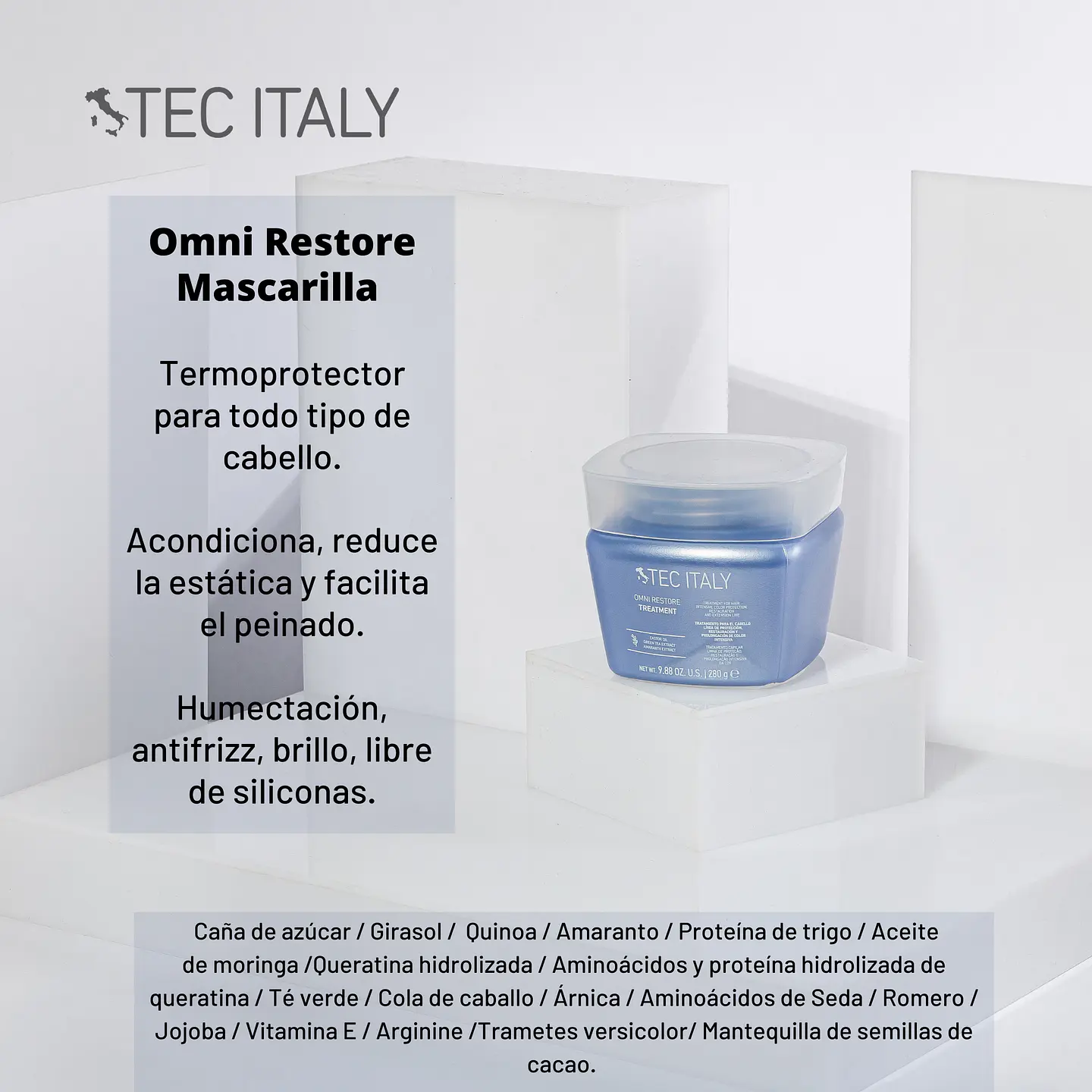Mascarilla Restauradora TEC ITALY Omni Restore 280g 3