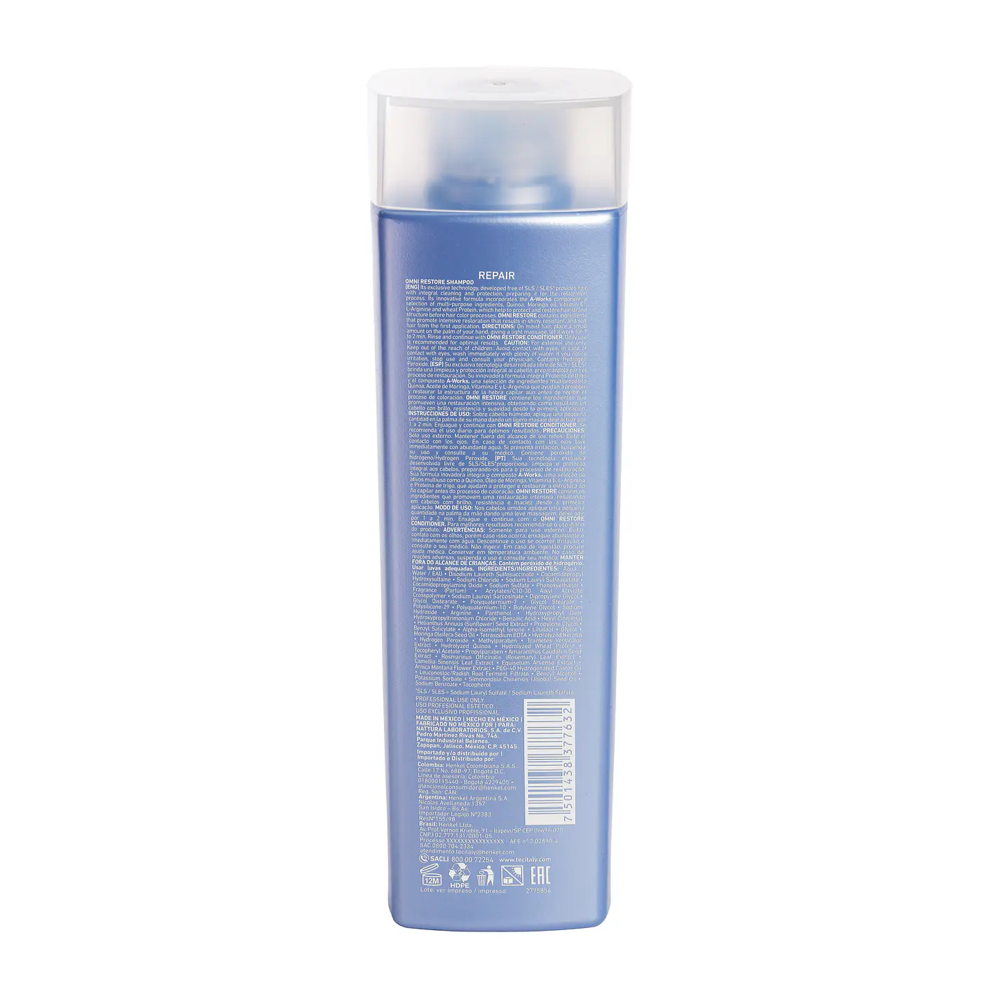 Shampoo Restaurador TEC ITALY Omni Restore 300ml 4