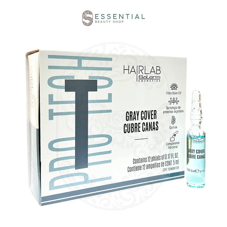 Caja de 12 Ampolletas Cubre Canas SALERM Hairlab 5ml 2