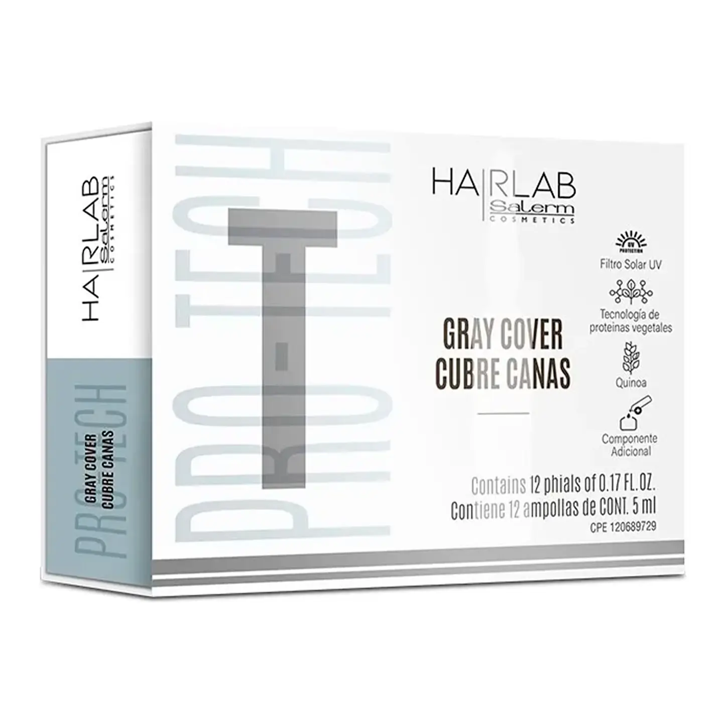 Caja de 12 Ampolletas Cubre Canas SALERM Hairlab 5ml 1