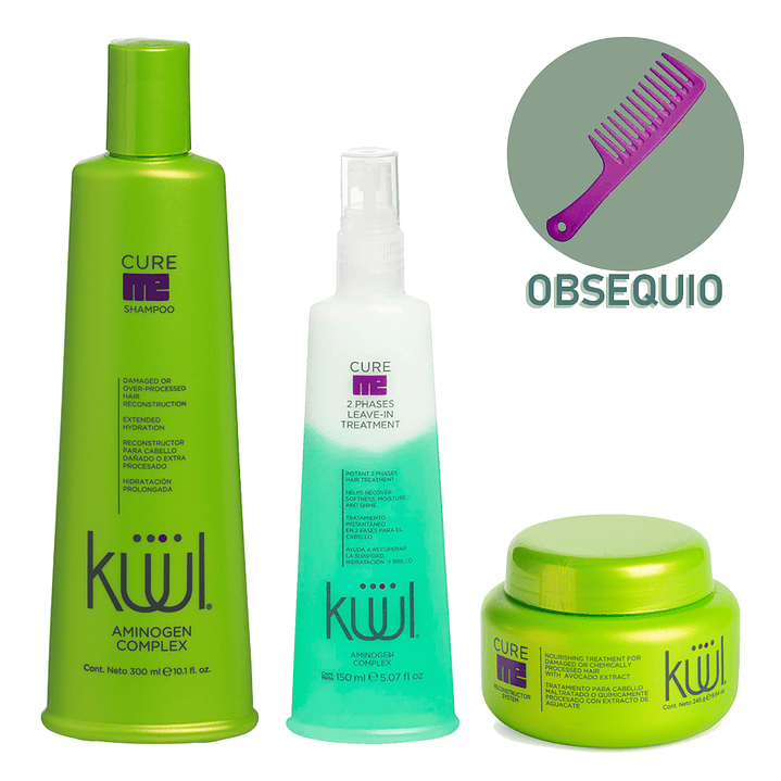 Combo Reparador para Cabello Dañado KÜÜL Cure Me 1