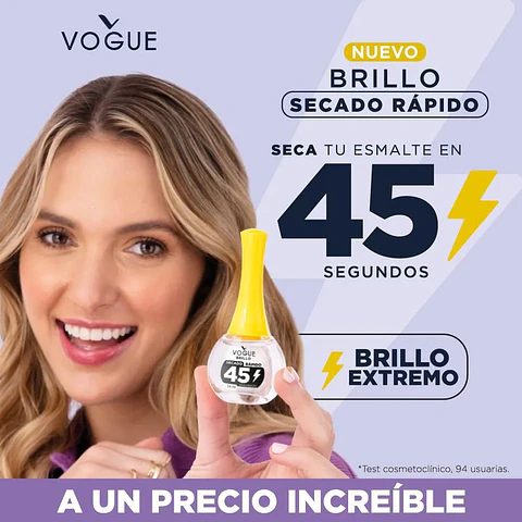 Brillo de Secado Rápido VOGUE 45 Segundos 14ml