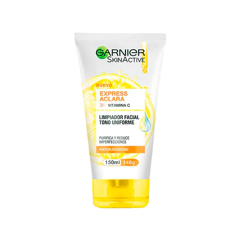 Limpiador Facial Tono Uniforme Express Aclara GARNIER Skin Active 150ml