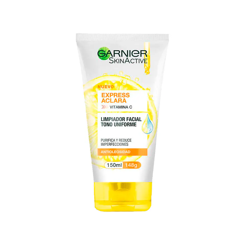 Limpiador Facial Tono Uniforme Express Aclara GARNIER Skin Active 150ml 1