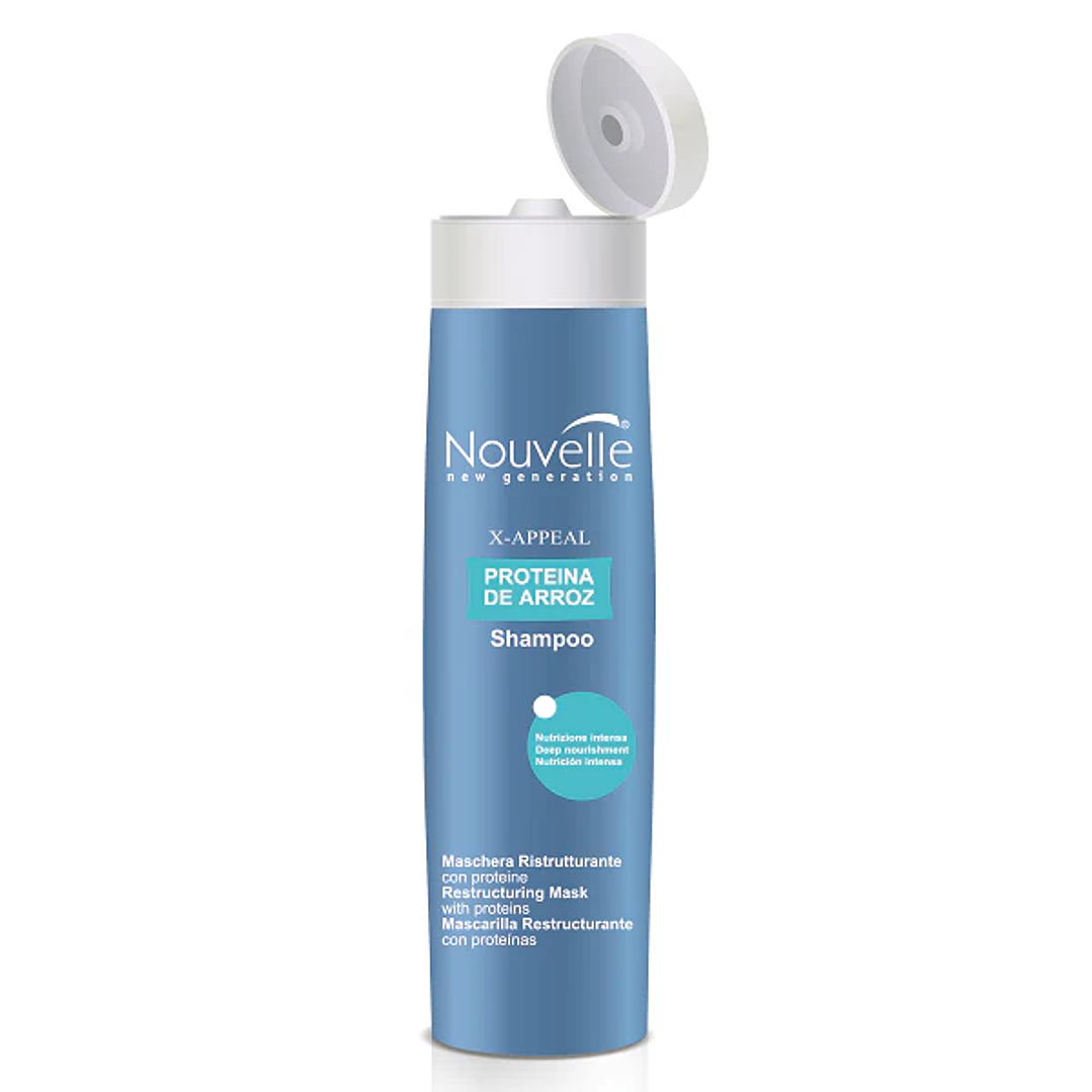 Shampoo Proteína de Arroz NOUVELLE X-Appeal Tarro 300ml 1