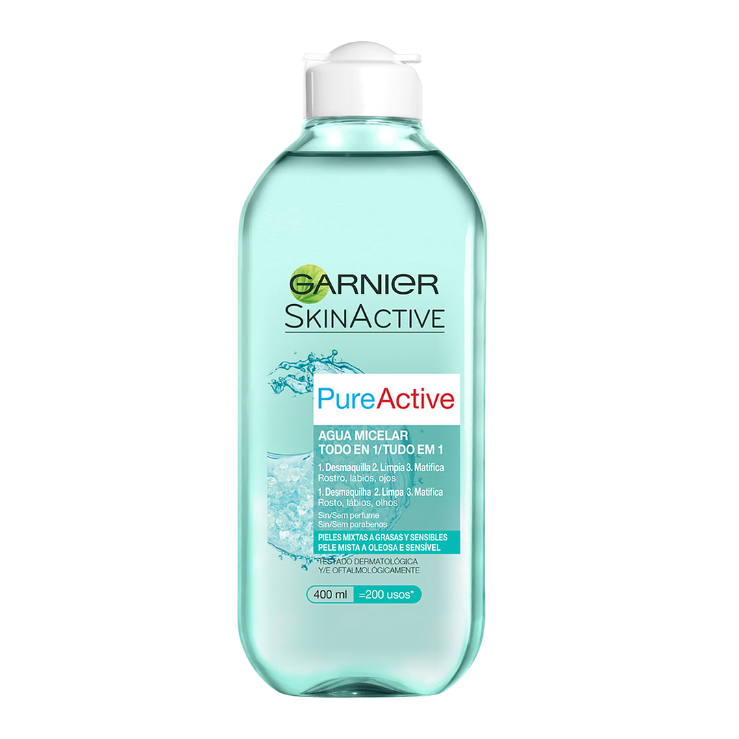 Agua Micelar Pure Active GARNIER Skin Active 400ml 1